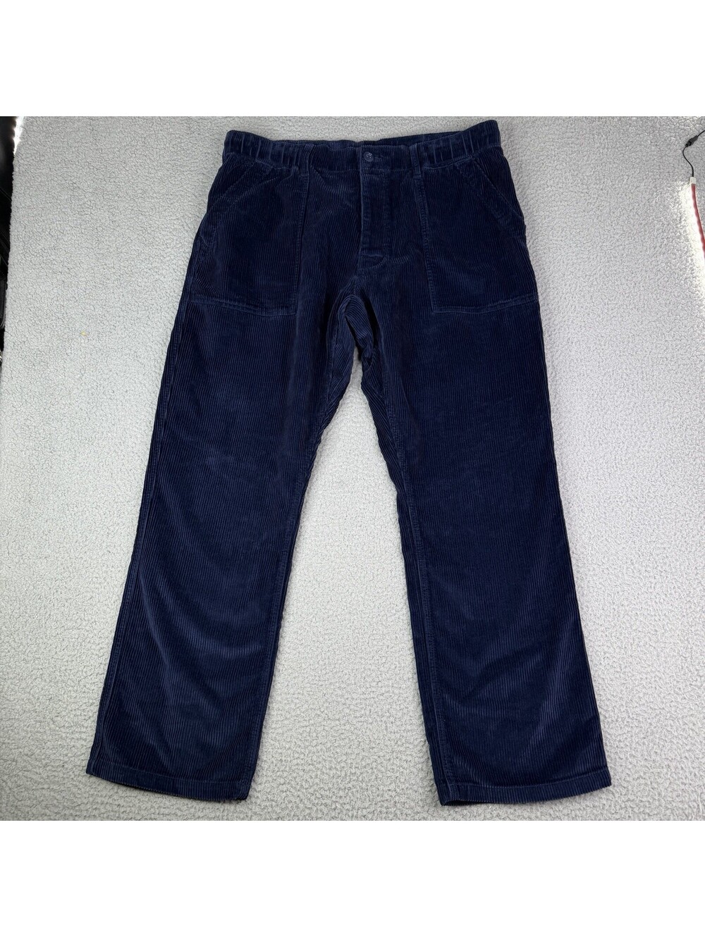 Birdwell Beach Britches Corduroy Pants Men's XL Navy Blue Drawstring 38x31